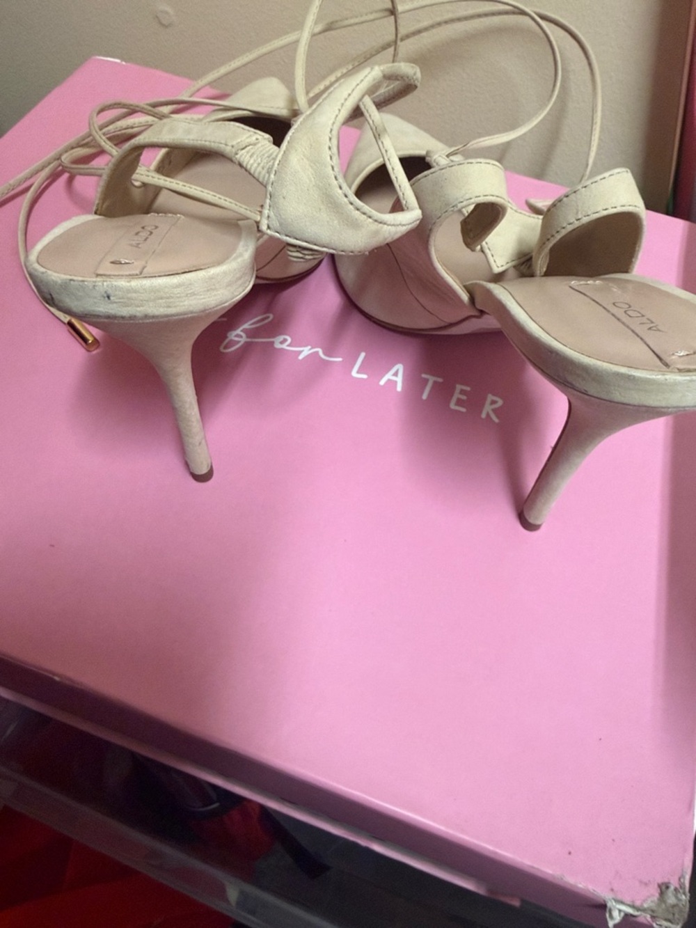 Mother’s Day special ALDO Cream Pointed Toe Slingback Pumps - Picture 3 of 8